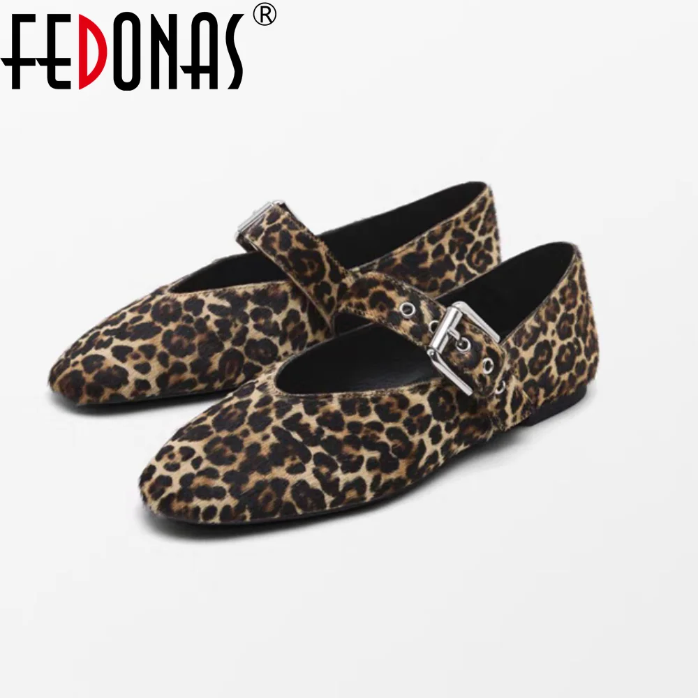 Horsehair Mary Jane Flats Shoes